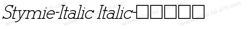 Stymie-Italic Italic字体转换